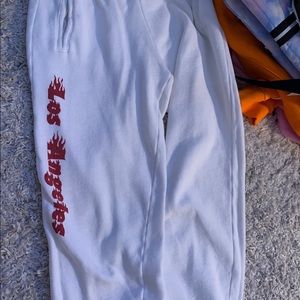 White sweatpants
